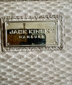 Jack Kinsky Portemonnaie beiges Leder mit Schlangenlederprägung used look - Bild 1 von 7
