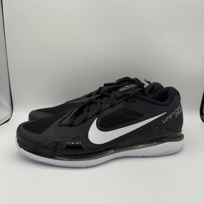 Nike Court Air Zoom Vapor Pro Tennis Shoes Mens Size 11 Black White Sneakers - Image 1 of 4