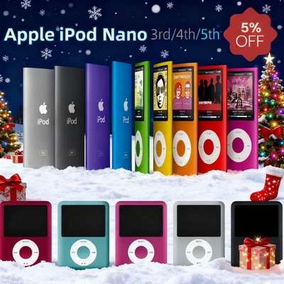 🎁NEW Apple iPod🎁Nano 3th 4th 5th 7th 4GB 8GB 16GB All Colors MP3 Player Sealed - Immagine 1 di 4