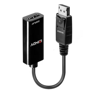 Lindy 41718 DisplayPort na HDMI 4K kabel adaptera (pasywny) czarny, DisplayPort t - Zdjęcie 1 z 3