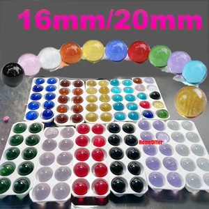 16mm/20mm Colour Crystal Ball Glass Balls Craft Marbles For Toys Game Decorative - Picture 1 of 62