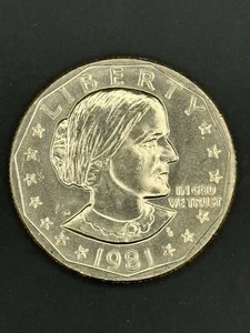 1981 Susan B Anthony $1 US Coin - Picture 1 of 2