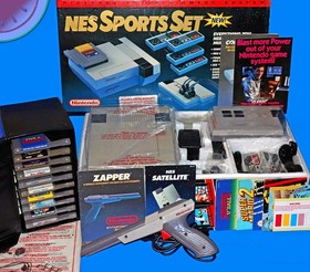 TESTED Nintendo NES SYSTEM with GAMES Console Complete in Box Sports Set CIB Lot
