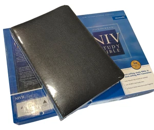 NIV Study Bible 2002 Black Bonded Leather Text 1984 SEALED - Bild 1 von 11