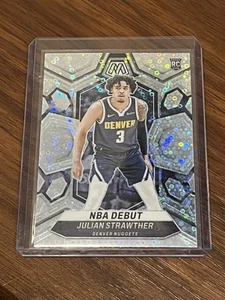 2023-24 Mosaic Basketball Julian Strawther RC #256 Fast Break Silver Disco NUGS - Picture 1 of 2