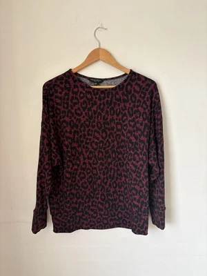 Dorothy Perkins Women’s Red And Black Leopard Print Jumper Size 12 - Image 1 of 4