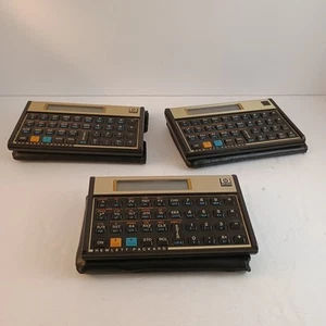 3 Hewlett Packard HP 12C Financial Calculator In Case 2 Working 1 For Parts - Picture 1 of 9
