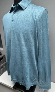 Loro Piana Men's Long Sleeve Polo Shirt Size large 100% linen - Picture 1 of 9