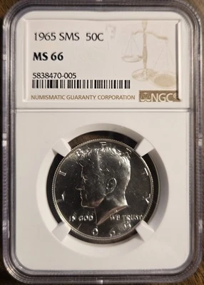 1965 SMS Kennedy Half Dollar NGC MS 66 - Image 1 of 2