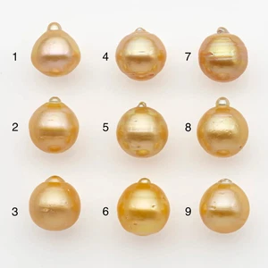 12-13 mm Südseeperle in natürlicher Goldfarbe, lose Tropfenform, ungebohrt für - Bild 1 von 76