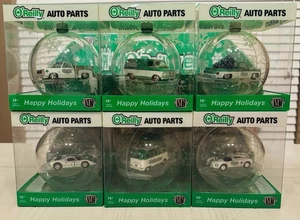 New 2025 M2 Machines O’Rielly Auto Parts Christmas Ornament Complete Set Of 6 - Picture 1 of 7