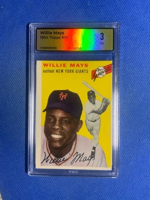 1954 Topps Willie Mays Hof #90 - New York Giants - MBA 3 Foto 1 de 2