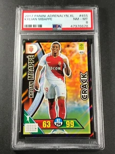KYLIAN MBAPPE 2017 PANINI ADRENALYN XL #455 CRACK HOLOFOIL ROOKIE RC NM-MT PSA 8 - Picture 1 of 4