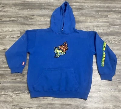 Sudadera con Capucha Vintage Jnco Jeans Yin Yang Gráfico Fuego Agua Talla Mediana Hombres Azul Sólido Foto 1 de 4