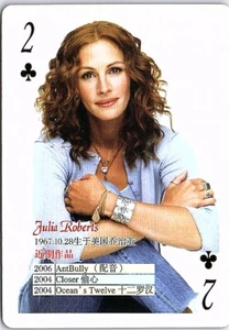 Julia Roberts Hollywood Movie Film Star Trading Playing Card - Picture 1 of 2
