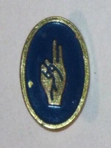 Vintage 1960s GIRL SCOUTS BROWNIE World Association Pin! Two Finger Salute Pin! - Picture 1 of 2
