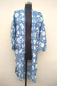 Beach Wear Duster Robe Printed Cover Up Sleepwear Bathrobe Resort Wear Kimono - Picture 1 of 3