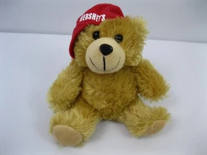 Hersheys Kisses Plush Teddy Bear 6" Tan Stuffed Animal Red Cap Hat Galerie EUC - Picture 1 of 10