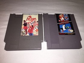 Hoops & Super Mario Bros/Duck Hunt Nintendo NES Cartridges ONLY Clean & TESTED!