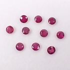 1.72 carats Qty 10 Pieces Round 3.00 mm Blood Red-Pinkish Natural Ruby Gemstone