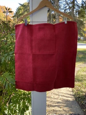 Funda antideslizante THROW PILLOW Topfinel 23,5 x 23,5"" roja lisa tela suave cremallera Foto 1 de 4