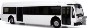 Iconic Replicas scala 1:87 Proterra ZX5 bus di transito elettrico 2021 bianco bianco - Foto 1 di 1