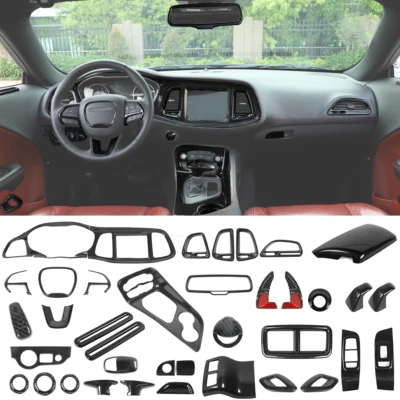 Carbon Fiber Car Accessories Interior Exterior Trim for Dodge Challenger 2015-23 - Image 1 of 3