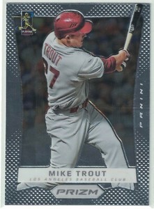 2012 Panini Prizm Mike Trout Card 1st prizm "Prizm Rookie" Los Angeles Angels