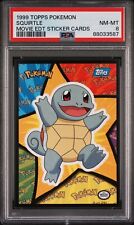 🔥 PSA 8 Squirtle Topps Movie Edition Sticker Cards | Very Low Pop 🔥