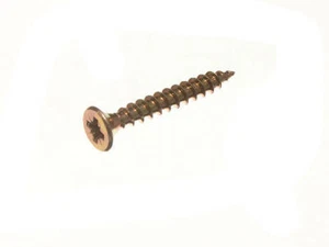 20 POZI CHIP BOARD WOOD SCREWS COUNTERSUNK YELLOW 4 X 30 MM 20C8 - Picture 1 of 1