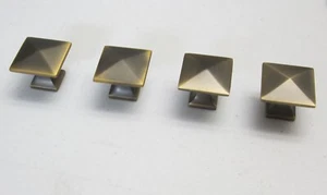 4 NEW Rejuvenation MISSION PYRAMID CABINET KNOB Burnished Antique, C100131/Pull - Picture 1 of 2