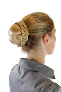 Hair Piece Ornate Braided Braid Bun Hair Bun Costume Blonde N796-LG26 - Picture 1 of 4