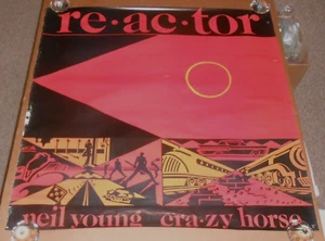 Neil Young Crazy Horse Reactor HUGE 1981 Original Promo Poster 36x36 HUGE - Picture 1 of 4