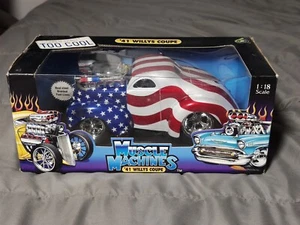 MUSCLE MACHINES 1:18 scale Diecast 1941 WILLYS Coupe AMERICAN FLAG - Picture 1 of 10