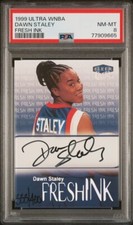 1999 Ultra WNBA Fresh Ink Dawn Staley Rookie Autograph PSA 8 /400 South Carolina