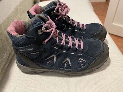Karrimor Mount Mid Junior Navy Blue Pink Hiking Trail Boots Youth US Sz 6 EU 38 - Image 1 of 4