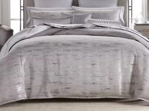 Hotel Collection Impasto Stone King Duvet Cover & Sham 3pc Set Gray New - Picture 1 of 6