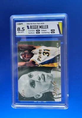 1995-96 Fleer Flair Style Reggie Miller #239, Indiana Pacers, HGA 8.5  - Image 1 of 2