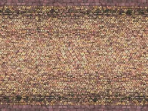NOCH 56605 pista H0 3D placa de cartón ""ladrillo"" amarillo-color, 25 x 12,5 cm - Imagen 1 de 5
