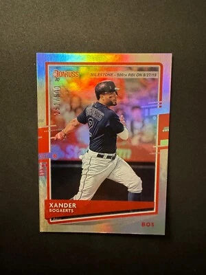 2020 Donruss Milestone Stat Line Xander Bogaerts/500 #75 Future Rare Sp!!! - Image 1 of 2