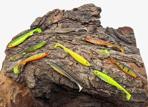 Fox Rage Slick Shad UV 7cm 9 Farben Gummiköder Gummifisch Softbait DA SALE - Picture 1 of 10