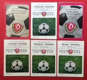 6 x Programmheft Fussball 1984/85/87 DYNAMO DRESDEN    ( F13738 - Bild 1 von 1
