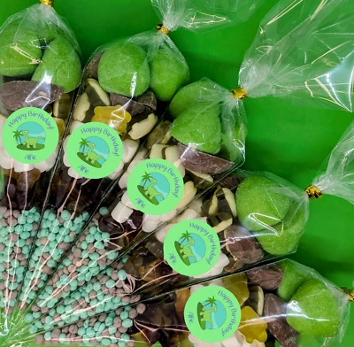 Personalizado Pre Relleno Dinosaurio Tema Dulces Conos Grandes Niños Fiesta Bolsas Animal Foto 1 de 2