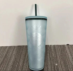 Bicchiere Venti Starbucks 2024 Anniversary Shell Soft Touch verde menta 24 oz - Foto 1 di 5
