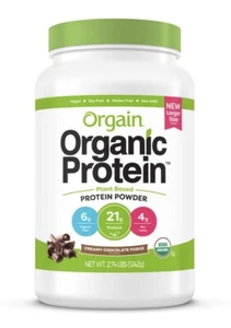 Orgain Organic Protein Plant-Based Powder Creamy Chocolate Fudge ~2.74 Lbs - Picture 1 of 6