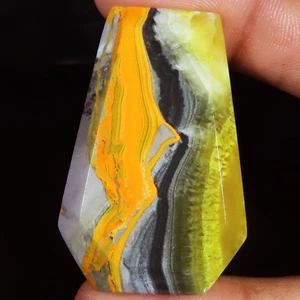 91.75 Cts 100% Natural Bumble Bee Jasper Cabochon Gemstone 27x42x8 mm WR421 - Picture 1 of 7