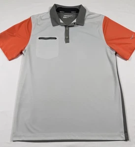 Nike Golf Tour Performance Polo Manica Corta Uomo L Dri-Fit Arancione Grigio - Foto 1 di 6