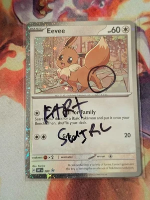 Eevee ~Fart Swirl~ SVP 200 Cosmo Holo Near Mint Black Star Promo Pokemon ShipNow - Image 1 of 4
