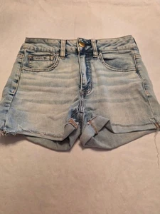 American Eagle Damen-Shortie-Shorts hoch geschnitten Größe 2 - Bild 1 von 6
