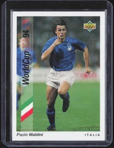 Anteprima Coppa del Mondo Upper Deck 1993 (inglese/tedesco) #74 Paolo Maldini - Foto 1 di 2